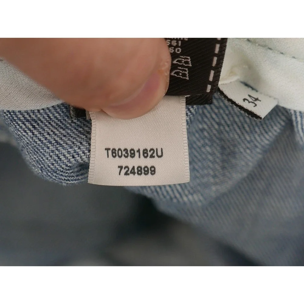 7 For All Mankind Jeans Blue Utility Button Fly Limited Edition 777 Men's 34x33